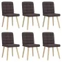 Esstischstühle, 6 Stück, dunkelbrauner Stoff von , Essstühle - Ref: Foro24-3315465, Preis: 302,74 €, Rabatt: %