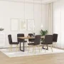 Dining chairs 6 units dark brown fabric by , dining chairs - Ref: Foro24-3315465, Price: 302,73 €, Discount: %