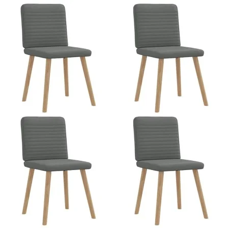 Sillas de comedor giratorias 4 unidades tela gris oscuro de , Sillas de comedor - Ref: Foro24-3315245, Precio: 200,16 €, Desc...