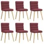 Dining chairs 6 units, red wine fabric. by , dining chairs - Ref: Foro24-3315666, Price: 321,86 €, Discount: %