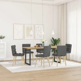 Dining chairs 6 units dark gray fabric by , dining chairs - Ref: Foro24-3315664, Price: 321,26 €, Discount: %