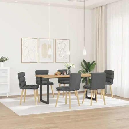Dining chairs 6 units dark gray fabric by , dining chairs - Ref: Foro24-3315664, Price: 321,24 €, Discount: %