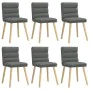 Dining chairs 6 units dark gray fabric by , dining chairs - Ref: Foro24-3315664, Price: 321,24 €, Discount: %