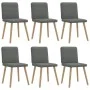 Sillas de comedor 6 unidades tela gris oscuro de , Sillas de comedor - Ref: Foro24-3315515, Precio: 299,05 €, Descuento: %