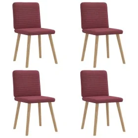 Dining chairs 4 units, red wine fabric by , dining chairs - Ref: Foro24-3315247, Price: 198,45 €, Discount: %