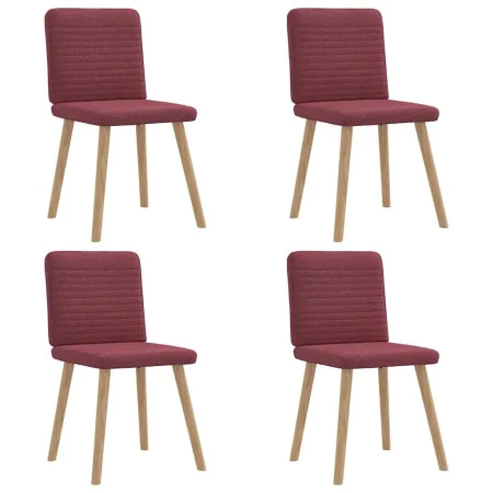 Essgruppenstühle, 4 Stück, Stoff in Weinrot. von , Essstühle - Ref: Foro24-3315247, Preis: 198,44 €, Rabatt: %