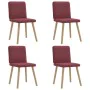 Essgruppenstühle, 4 Stück, Stoff in Weinrot. von , Essstühle - Ref: Foro24-3315247, Preis: 198,44 €, Rabatt: %