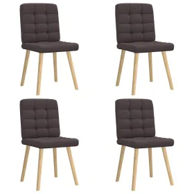 Dining chairs 4 units dark brown fabric by , dining chairs - Ref: Foro24-3315195, Price: 202,64 €, Discount: %
