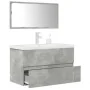 Bathroom furniture set, 2 pieces, gray plywood concrete by , Bathroom furniture - Ref: Foro24-3324918, Price: 239,74 €, Disco...
