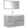 Set muebles de baño 2 piezas madera contrachapada gris hormigón de , Muebles de baño - Ref: Foro24-3324918, Precio: 239,74 €,...