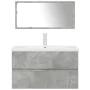 Set muebles de baño 2 piezas madera contrachapada gris hormigón de , Muebles de baño - Ref: Foro24-3324918, Precio: 239,74 €,...
