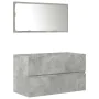 Set muebles de baño 2 piezas madera contrachapada gris hormigón de , Muebles de baño - Ref: Foro24-3324918, Precio: 239,74 €,...