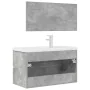 Set muebles de baño 2 piezas madera contrachapada gris hormigón de , Muebles de baño - Ref: Foro24-3324918, Precio: 239,74 €,...
