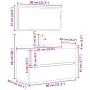 Bathroom furniture set, 2 pieces, gray plywood concrete by , Bathroom furniture - Ref: Foro24-3324918, Price: 239,74 €, Disco...