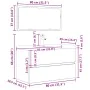 Set muebles de baño 2 piezas madera contrachapada gris hormigón de , Muebles de baño - Ref: Foro24-3324918, Precio: 239,74 €,...