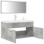 Bathroom furniture set, 2 pieces, gray plywood concrete by , Bathroom furniture - Ref: Foro24-3324894, Price: 324,38 €, Disco...