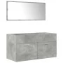 Bathroom furniture set, 2 pieces, gray plywood concrete by , Bathroom furniture - Ref: Foro24-3324894, Price: 324,38 €, Disco...