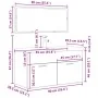Bathroom furniture set, 2 pieces, gray plywood concrete by , Bathroom furniture - Ref: Foro24-3324894, Price: 324,38 €, Disco...