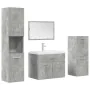 Bathroom furniture set, 5 pieces, engineered wood, gray concrete. by , Bathroom furniture - Ref: Foro24-3324896, Price: 288,9...