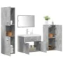 Bathroom furniture set, 5 pieces, engineered wood, gray concrete. by , Bathroom furniture - Ref: Foro24-3324896, Price: 288,9...