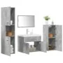 Set muebles de baño 5 piezas madera ingeniería gris hormigón de , Muebles de baño - Ref: Foro24-3324896, Precio: 288,94 €, De...