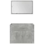 Bathroom furniture set, 5 pieces, engineered wood, gray concrete. by , Bathroom furniture - Ref: Foro24-3324896, Price: 288,9...