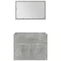 Set muebles de baño 5 piezas madera ingeniería gris hormigón de , Muebles de baño - Ref: Foro24-3324896, Precio: 288,94 €, De...