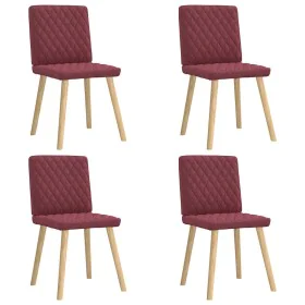 Sillas de comedor 4 unidades tela rojo tinto by , dining chairs - Ref: Foro24-3315224, Price: 199,31 €, Discount: %
