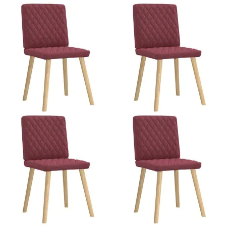 Sillas de comedor 4 unidades tela rojo tinto by , dining chairs - Ref: Foro24-3315224, Price: 199,31 €, Discount: %