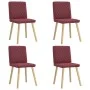 Sillas de comedor 4 unidades tela rojo tinto by , dining chairs - Ref: Foro24-3315224, Price: 199,31 €, Discount: %