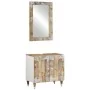 Zweiteiliges Badezimmermöbelset aus massivem Mangoholz. von , Badezimmermöbel - Ref: Foro24-3310135, Preis: 153,95 €, Rabatt: %