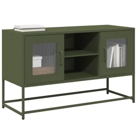 Fernsehmöbel aus olivgrünem Stahl, 100,5x39x60,5 cm. von , TV-Möbel - Ref: Foro24-853384, Preis: 91,83 €, Rabatt: %