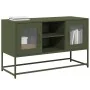 Mueble para TV de acero verde oliva 100,5x39x60,5 cm de , Muebles TV - Ref: Foro24-853384, Precio: 91,83 €, Descuento: %