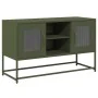Mueble para TV de acero verde oliva 100,5x39x60,5 cm de , Muebles TV - Ref: Foro24-853384, Precio: 91,83 €, Descuento: %
