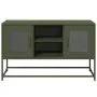 Mueble para TV de acero verde oliva 100,5x39x60,5 cm de , Muebles TV - Ref: Foro24-853384, Precio: 91,83 €, Descuento: %