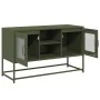 Mueble para TV de acero verde oliva 100,5x39x60,5 cm de , Muebles TV - Ref: Foro24-853384, Precio: 91,83 €, Descuento: %