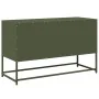 Mueble para TV de acero verde oliva 100,5x39x60,5 cm de , Muebles TV - Ref: Foro24-853384, Precio: 91,83 €, Descuento: %