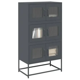 Aparador de acero gris antracita 68x39x123 cm de , Aparadores - Ref: Foro24-853352, Precio: 136,43 €, Descuento: %