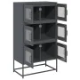 Anrichte aus anthrazitgrauem Stahl 68x39x123 cm von , Sideboards - Ref: Foro24-853352, Preis: 136,32 €, Rabatt: %