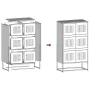Anrichte aus anthrazitgrauem Stahl 68x39x123 cm von , Sideboards - Ref: Foro24-853352, Preis: 136,32 €, Rabatt: %