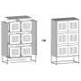 Anthracite gray steel sideboard 68x39x123 cm by , Sideboards - Ref: Foro24-853352, Price: 136,45 €, Discount: %