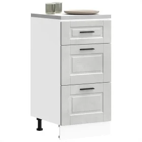 Porto gray cement reconstituted wood kitchen base cabinet by , Kitchen cabinets - Ref: Foro24-854224, Price: 82,43 €, Discoun...