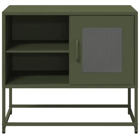 TV stand in olive green steel, 68x39x60.5 cm by , TV Furniture - Ref: Foro24-853390, Price: 78,14 €, Discount: %