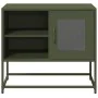 Fernsehmöbel aus olivgrünem Stahl, 68x39x60,5 cm. von , TV-Möbel - Ref: Foro24-853390, Preis: 78,14 €, Rabatt: %