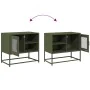 Fernsehmöbel aus olivgrünem Stahl, 68x39x60,5 cm. von , TV-Möbel - Ref: Foro24-853390, Preis: 78,14 €, Rabatt: %