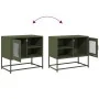 TV stand in olive green steel, 68x39x60.5 cm by , TV Furniture - Ref: Foro24-853390, Price: 78,14 €, Discount: %