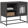 Black steel TV stand 68x39x60.5 cm by , TV Furniture - Ref: Foro24-853386, Price: 65,33 €, Discount: %
