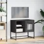 Black steel TV stand 68x39x60.5 cm by , TV Furniture - Ref: Foro24-853386, Price: 65,33 €, Discount: %