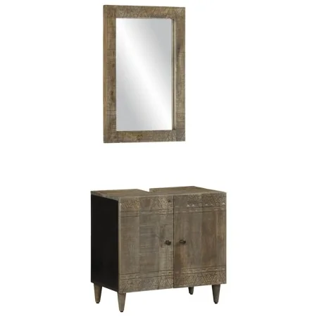 Conjunto de muebles de baño 2 piezas madera maciza de mango von , Badezimmermöbel - Ref: Foro24-3310018, Preis: 174,02 €, Rab...