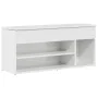 Banco zapatero madera de ingeniería blanco brillo 102x30,5x45cm by , Shoe racks and shoe organizers - Ref: Foro24-861149, Pri...